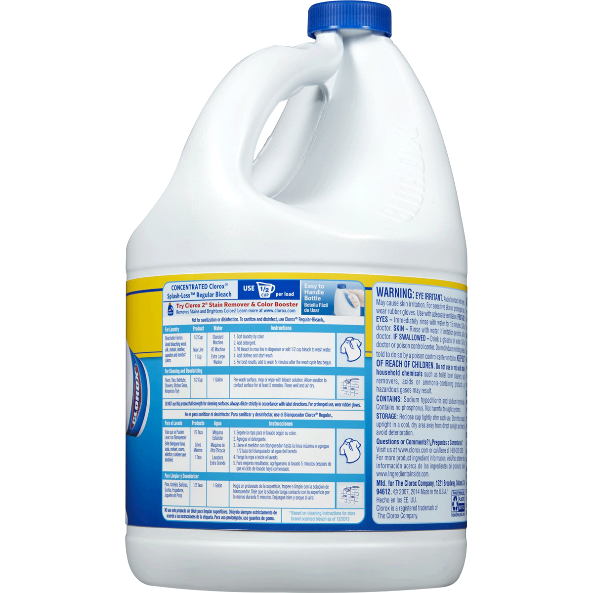 slide 4 of 6, Clorox Regular Splashless Bleach Liq, 116 fl oz