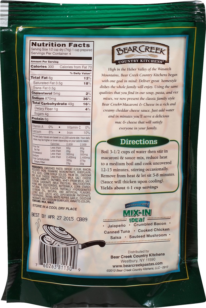 slide 2 of 12, Bear Creek Country Kitchens Family Style Macaroni & Cheese 10.4 oz. Bag, 10.4 oz