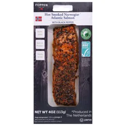 Foppen with Black Pepper Hot Smoked Norwegian Atlantic Salmon with Black Pepper 4 oz
