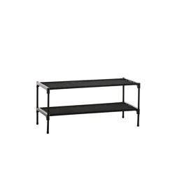 Rh Stackable 2 Tier Storage Rack Black