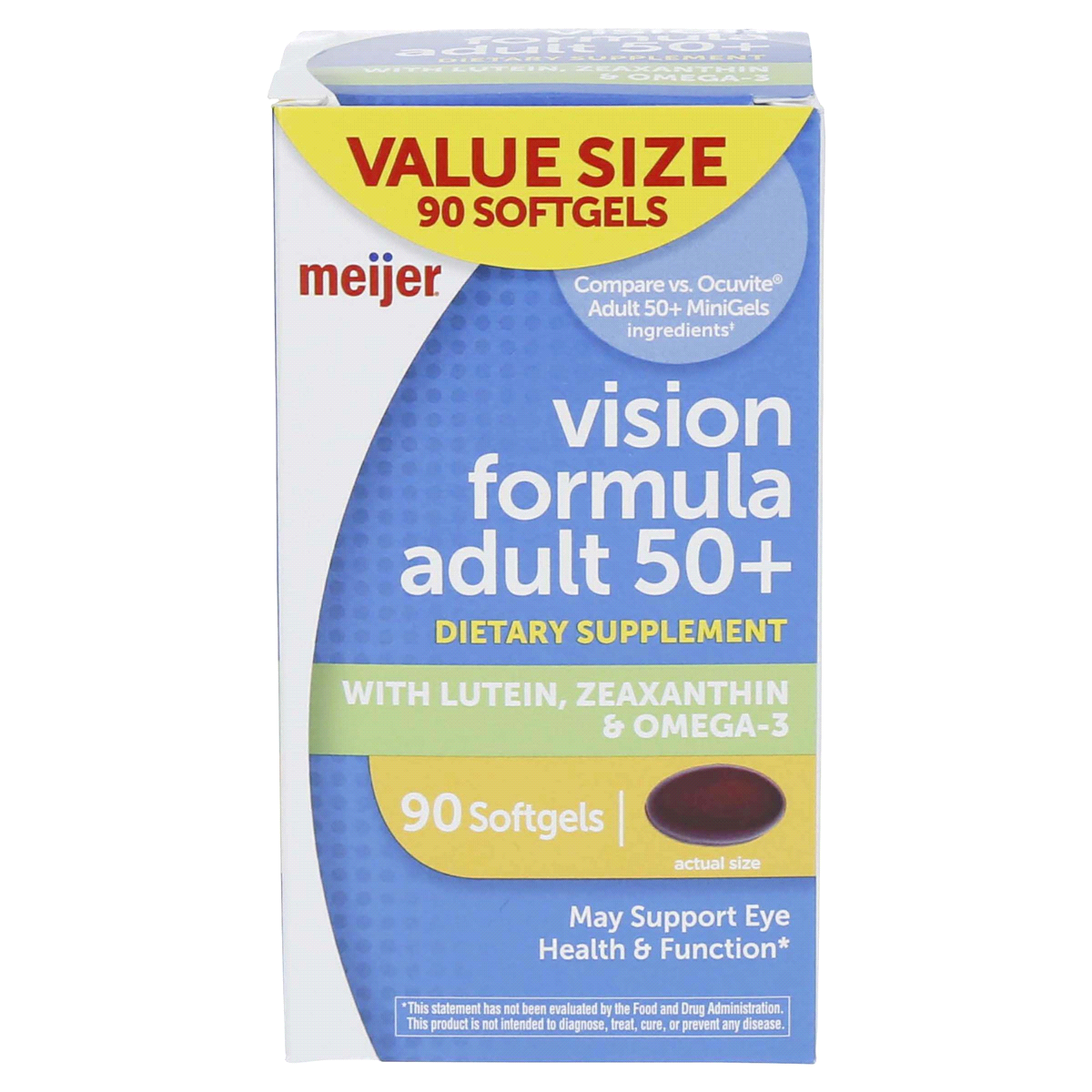 slide 1 of 5, Meijer Vision Formula Adult 50+ Softgels, 90 ct