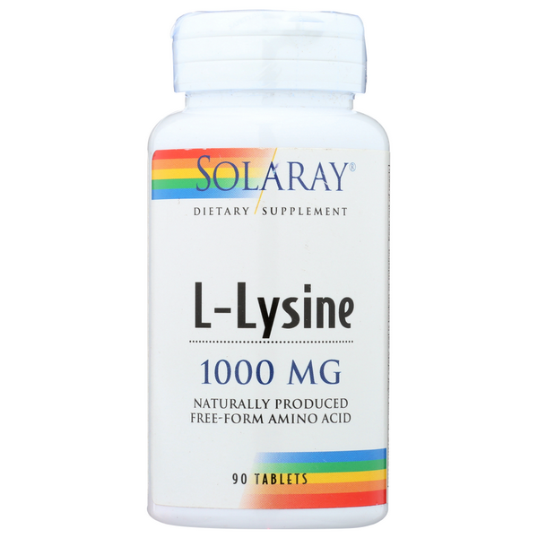 slide 1 of 1, Solaray Free Form L Lysine 1000Mg, 1 ct