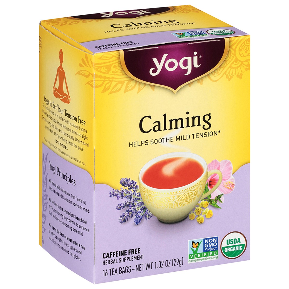 slide 7 of 9, Yogi Caffeine Free Calming Tea Bags Herbal Supplement 16 ea, 16 ct