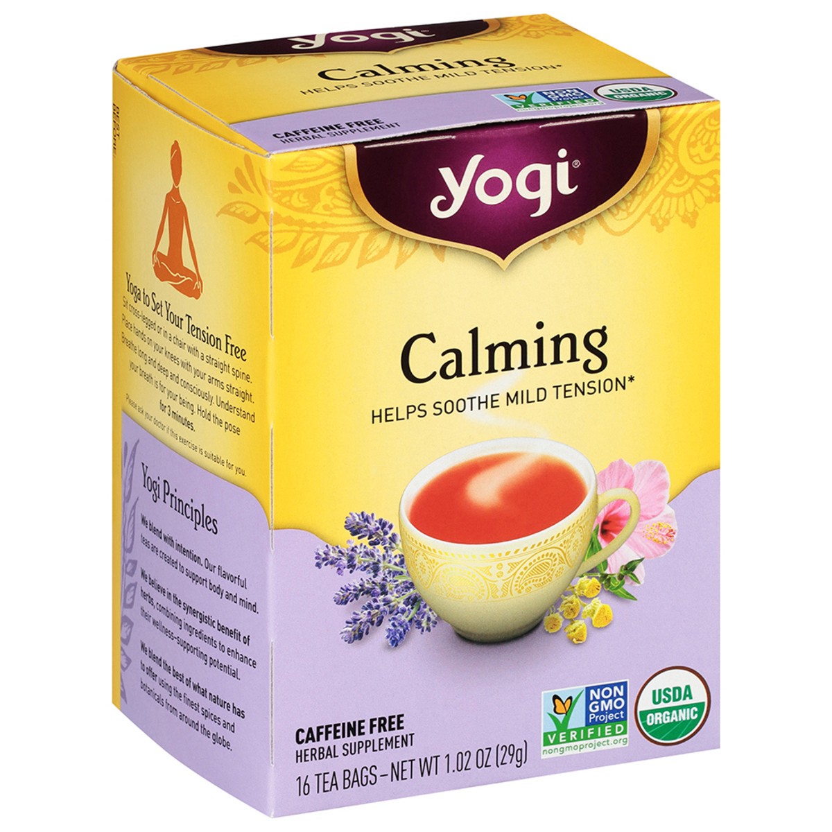 slide 6 of 9, Yogi Caffeine Free Calming Tea Bags Herbal Supplement 16 ea, 16 ct