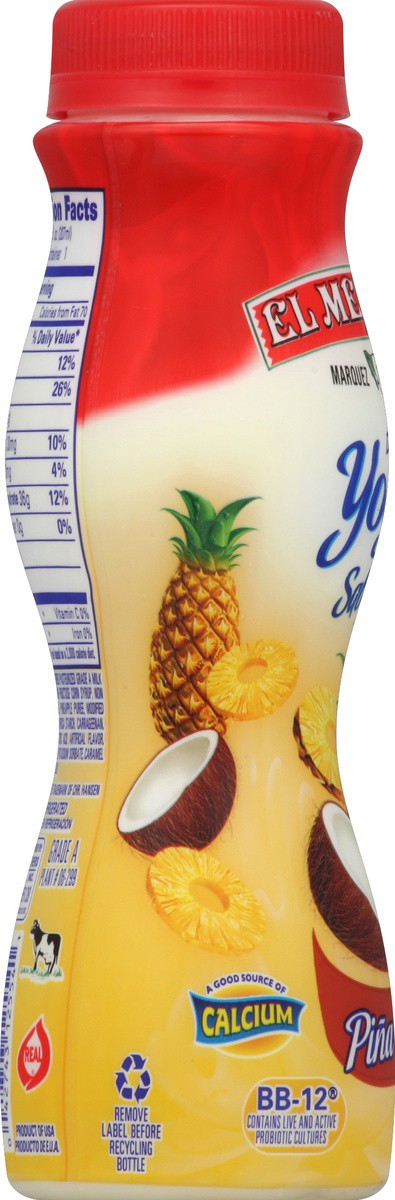 slide 5 of 5, El Mexicano Saborico Pina Colada Yogurt Drink 7 fl oz, 7 oz