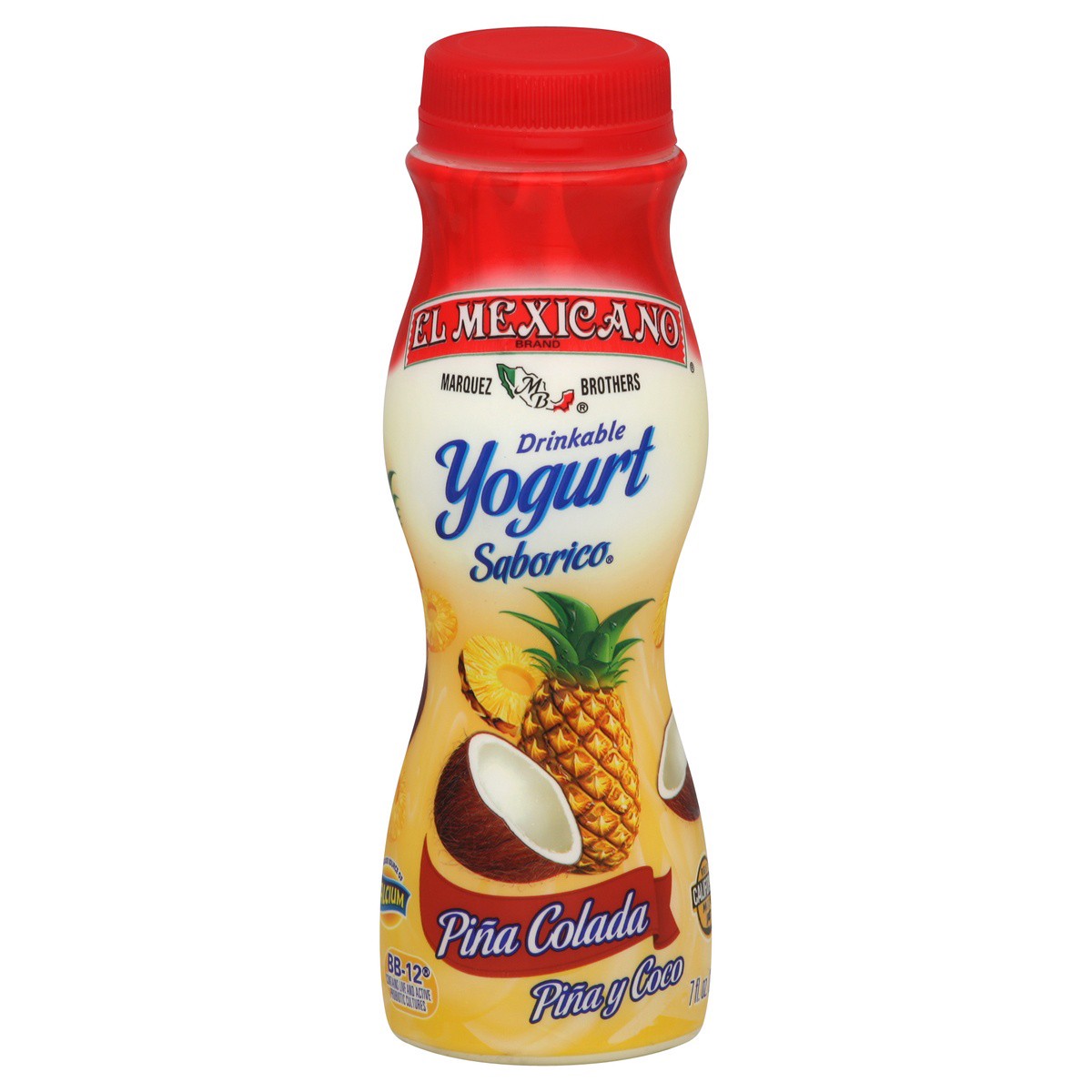 slide 1 of 5, El Mexicano Saborico Pina Colada Yogurt Drink 7 fl oz, 7 oz