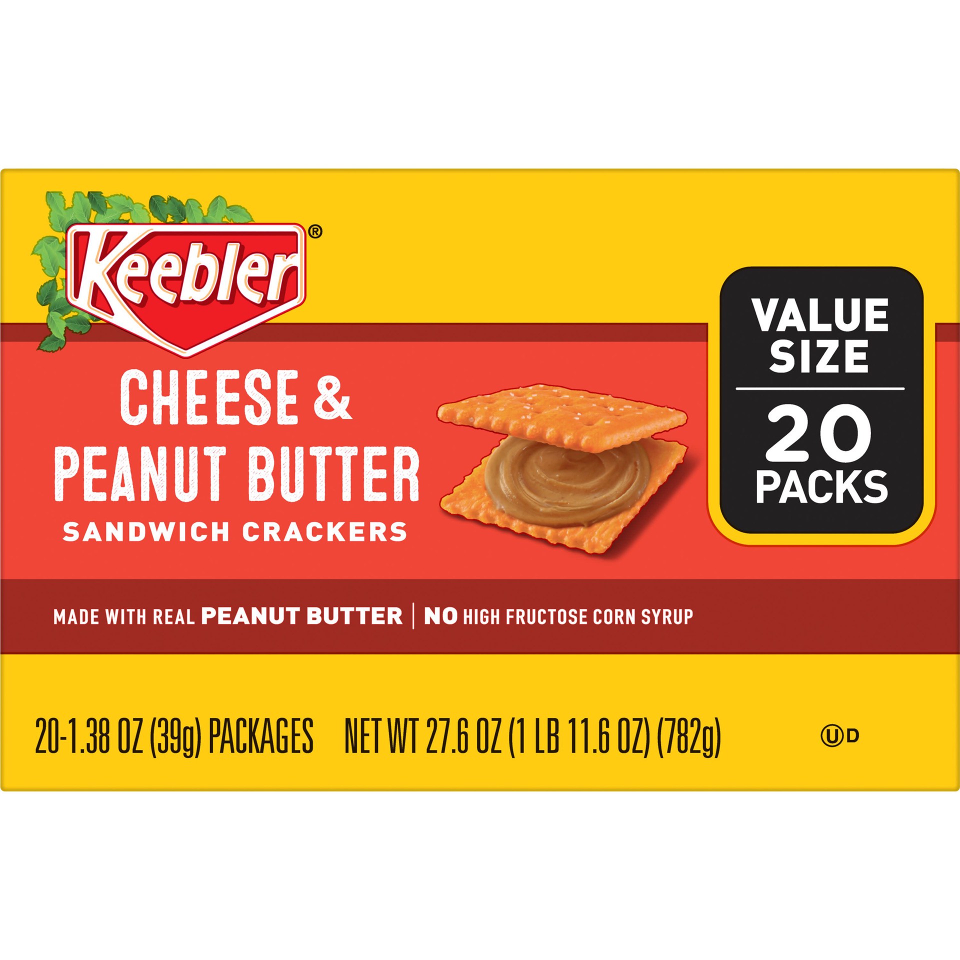 slide 5 of 5, Keebler Cheese and Peanut Butter Sandwich Crackers, 20 ct
