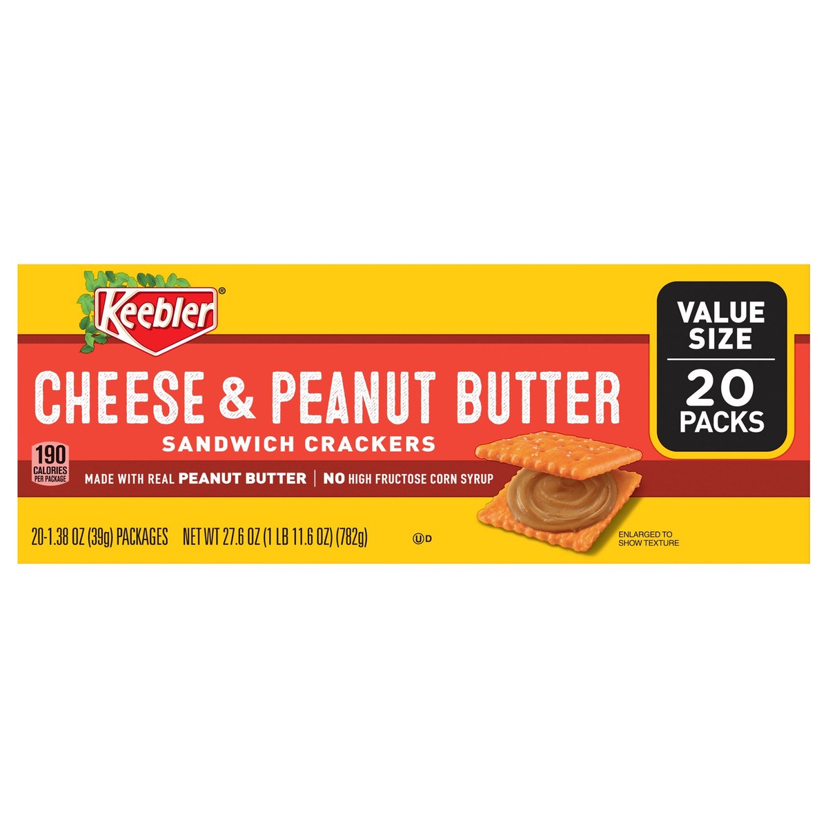 slide 1 of 5, Keebler Cheese and Peanut Butter Sandwich Crackers, 20 ct
