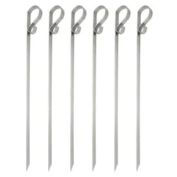 Charcoal Companions Stainless Steel Flat Skewers