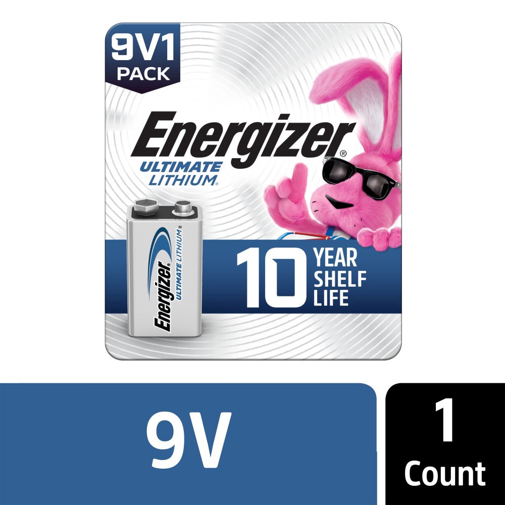 slide 3 of 6, Energizer Ultimate Lithium 9V Batteries , Lithium 9 Volt Batteries, 1 ct