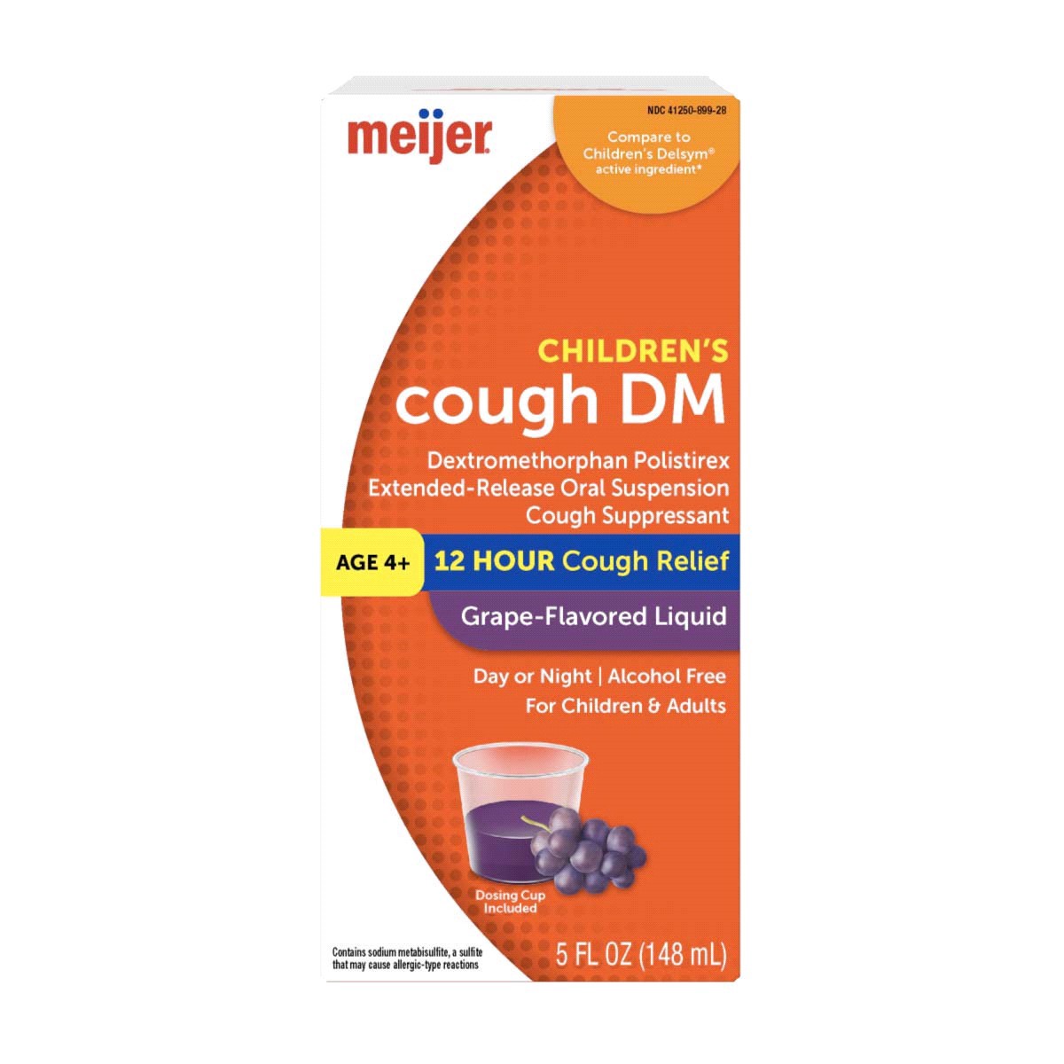 slide 1 of 29, Meijer Children’s Dextromethorphan Polistirex Extended-Release Oral Suspension, Cough Suppressant; Cough Medicine for Kids, 5 oz