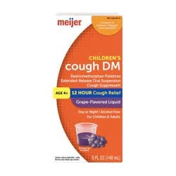 Meijer Children’s Dextromethorphan Polistirex Extended-Release Oral Suspension, Cough Suppressant; Cough Medicine for Kids