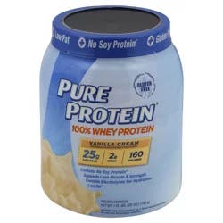 Pure Protein Whey Protein Powder - Vanilla Cream