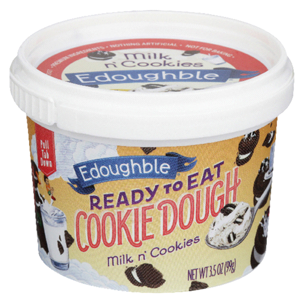 slide 1 of 1, Edoughble Milk N' Cookies Snackable Cookie Dough, 3.5 oz