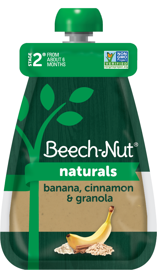 slide 2 of 7, Beech-Nut Banana, Cinnamon & Granola Stage 2 Baby Food, 3.5 oz