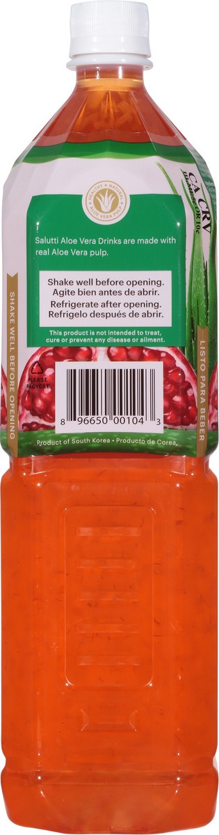 slide 6 of 14, Salutti Pomegranate Aloe Vera Drink with Real Aloe Vera Pulp 50.7 fl oz, 50.7 fl oz