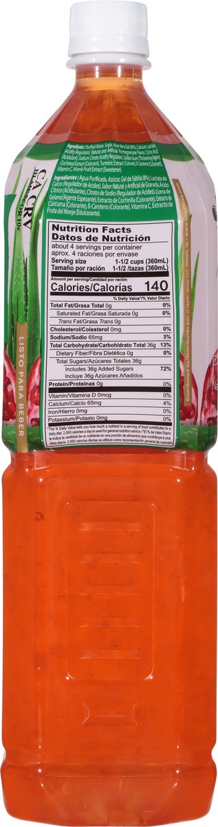 slide 8 of 14, Salutti Pomegranate Aloe Vera Drink with Real Aloe Vera Pulp 50.7 fl oz, 50.7 fl oz