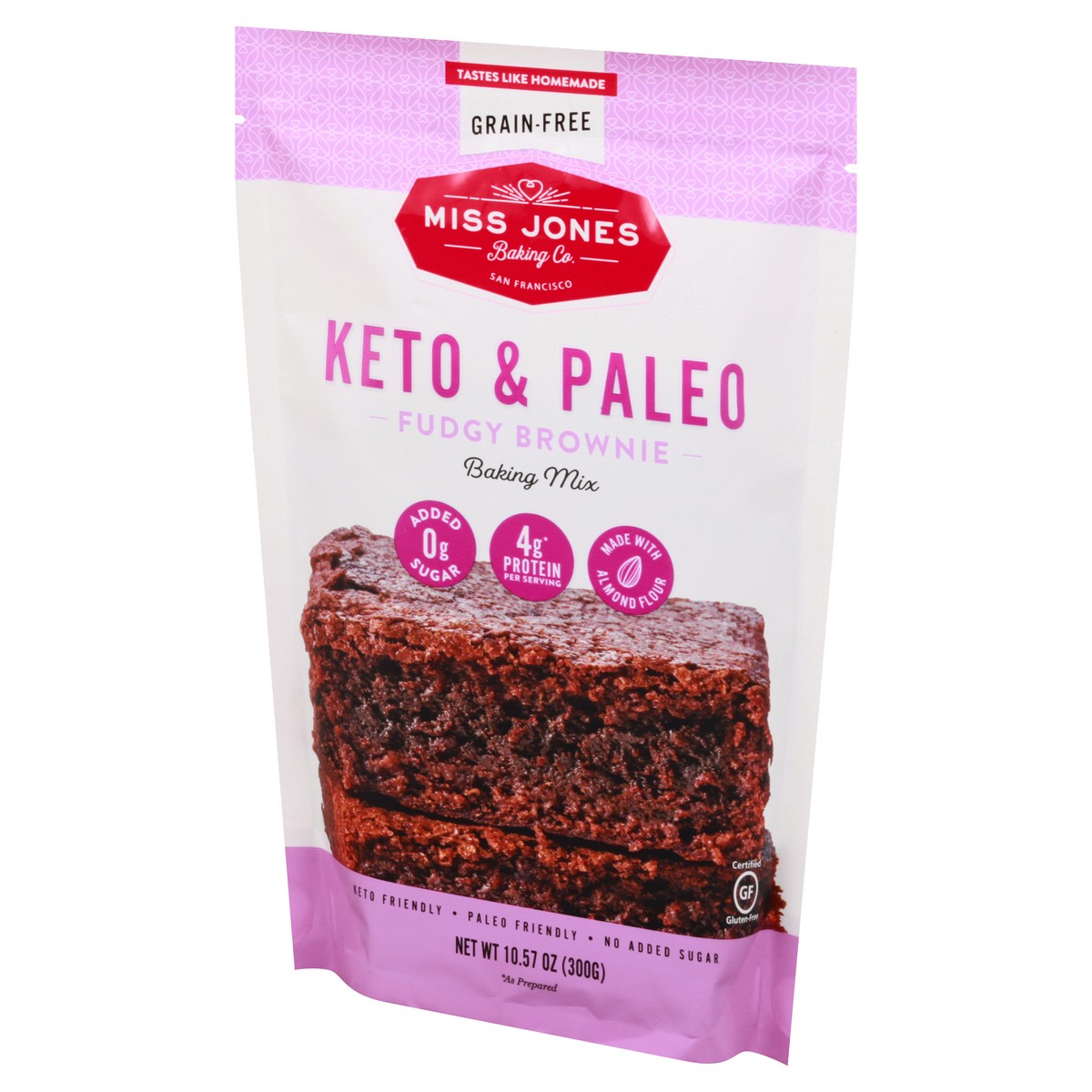 slide 8 of 9, Miss Jones Keto & Paleo Fudgy Brownie Baking Mix 10.57 oz, 10.57 oz