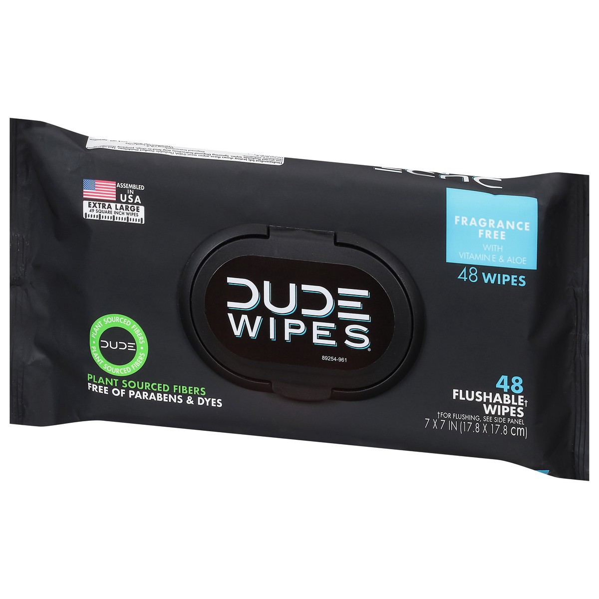 slide 3 of 9, DUDE Fragrance Free Flushable XL Wipes 48 Each, 48 ct