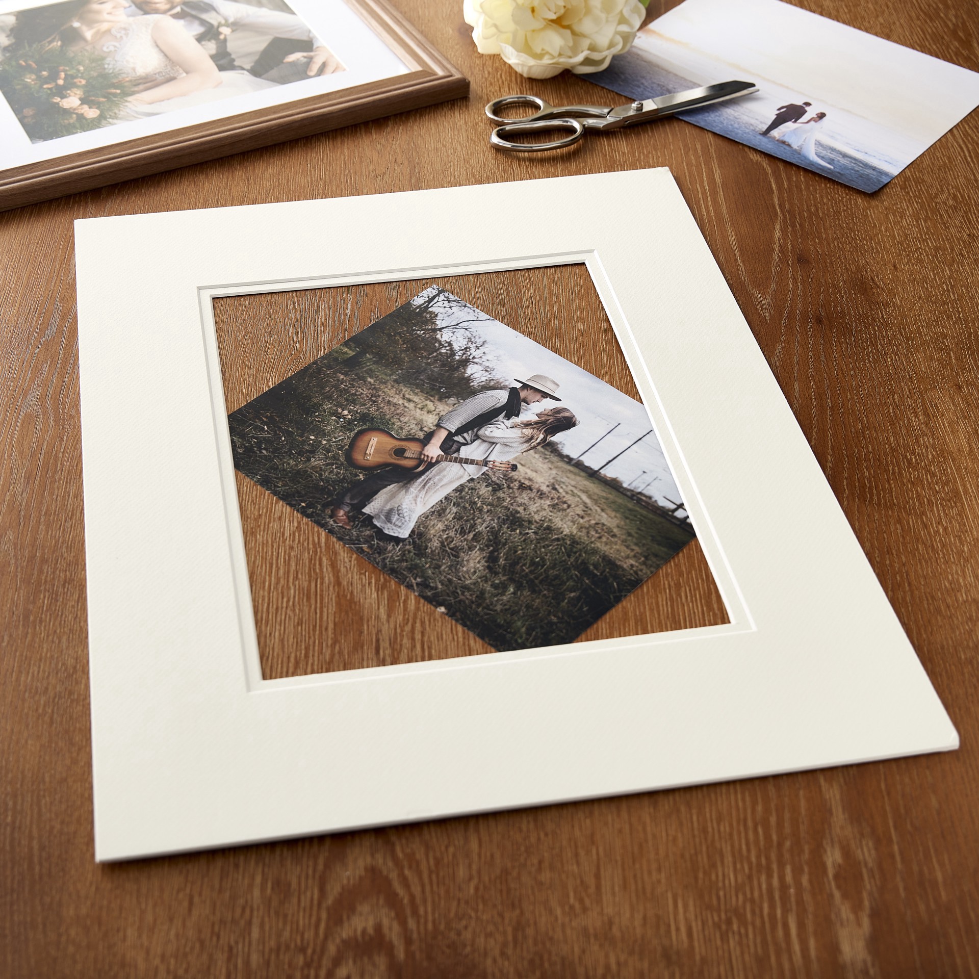 slide 3 of 5, 16" X 20" Double Mat By Studio Decor, 10" X 13" Opening, Ivory, 16 in x 20 in