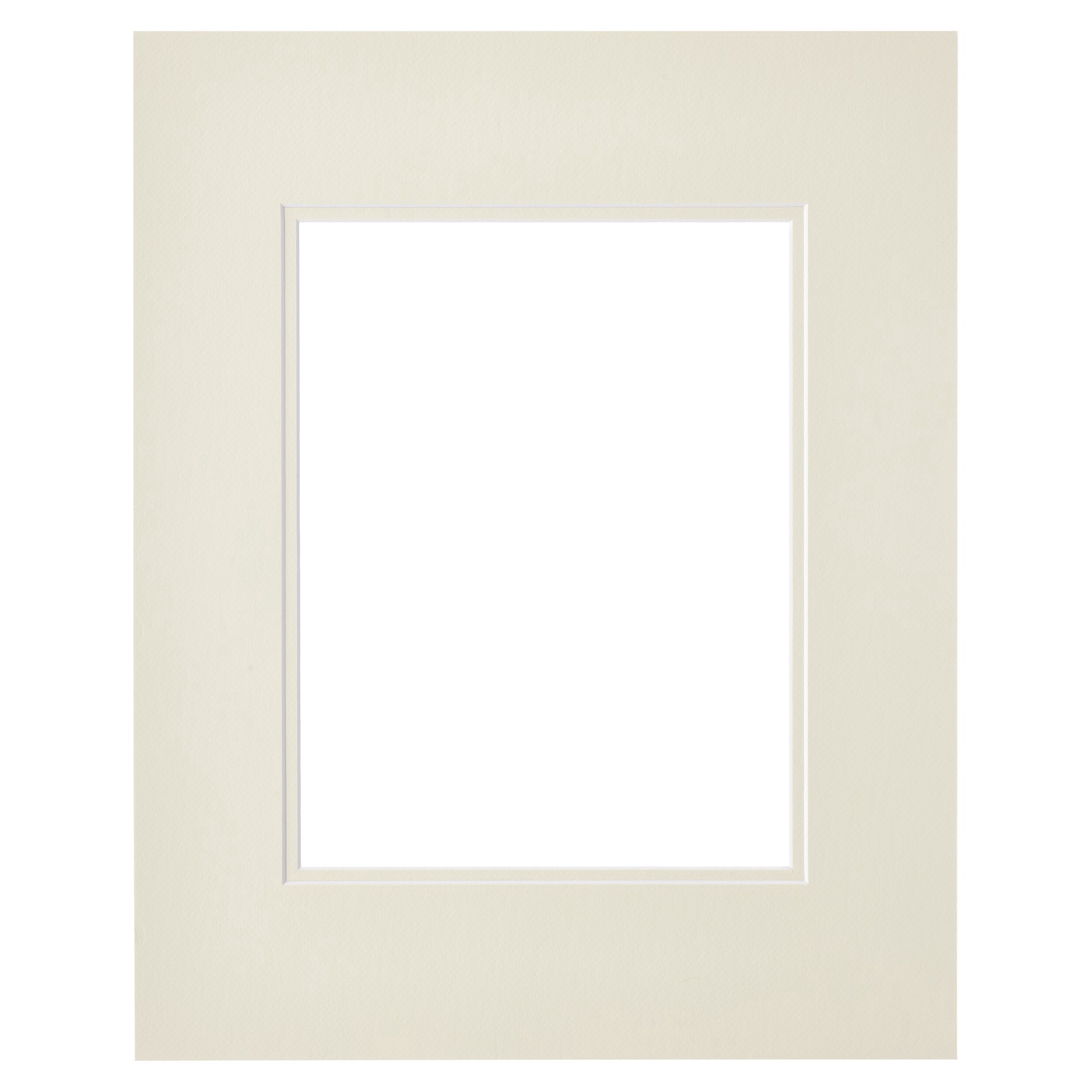 slide 2 of 5, 16" X 20" Double Mat By Studio Decor, 10" X 13" Opening, Ivory, 16 in x 20 in