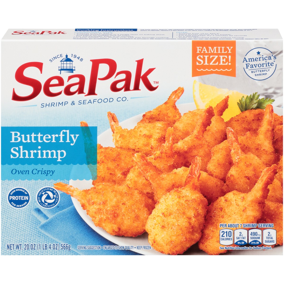 slide 5 of 14, SeaPak Shrimp & Seafood Co. Butterfly Shrimp 20 oz. Box, 20 oz