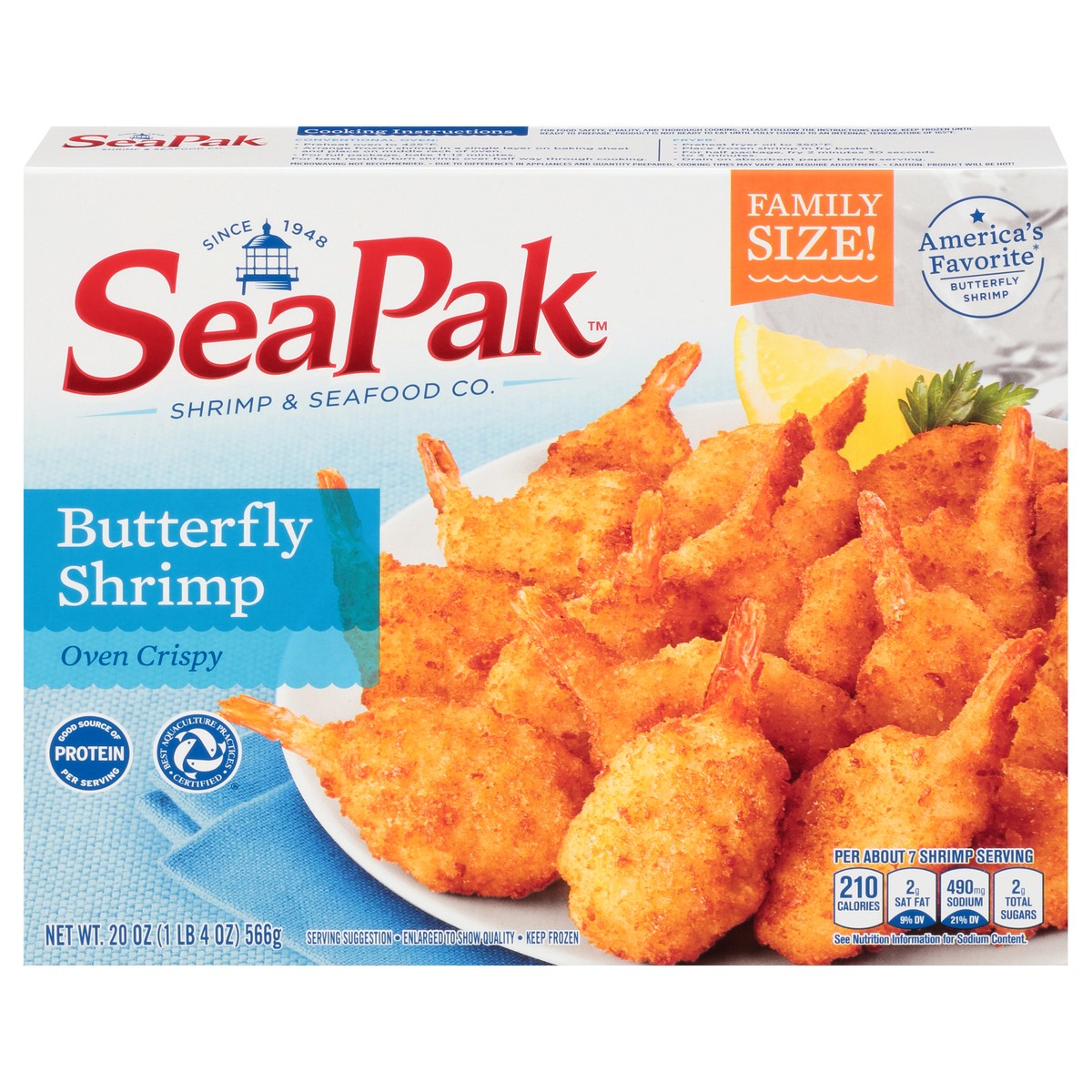 slide 6 of 14, SeaPak Shrimp & Seafood Co. Butterfly Shrimp 20 oz. Box, 20 oz