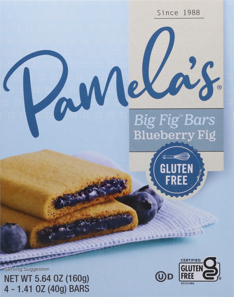 slide 6 of 9, Pamela's Blueberry Fig Fig Bars Big 4 - 1.41 oz Bars, 4 ct; 1.41 oz