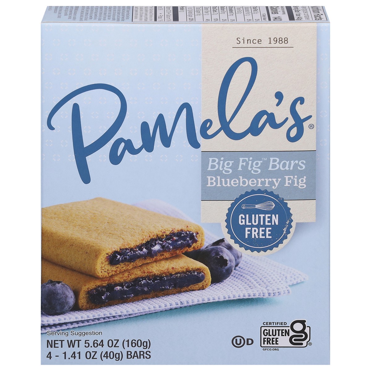 slide 1 of 9, Pamela's Blueberry Fig Fig Bars Big 4 - 1.41 oz Bars, 4 ct; 1.41 oz