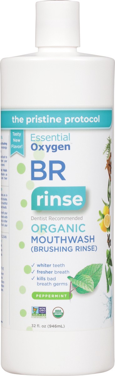 slide 7 of 13, Essential Oxygen Organic Brushing Rinse Peppermint Mouthwash 32 fl oz, 32 fl oz