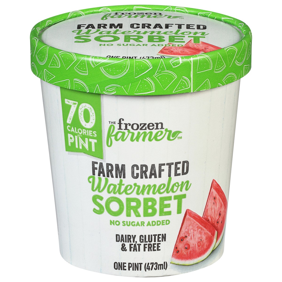 slide 1 of 9, The Frozen Farmer Farm Crafted Watermelon Sorbet 1 pt, 1 pint