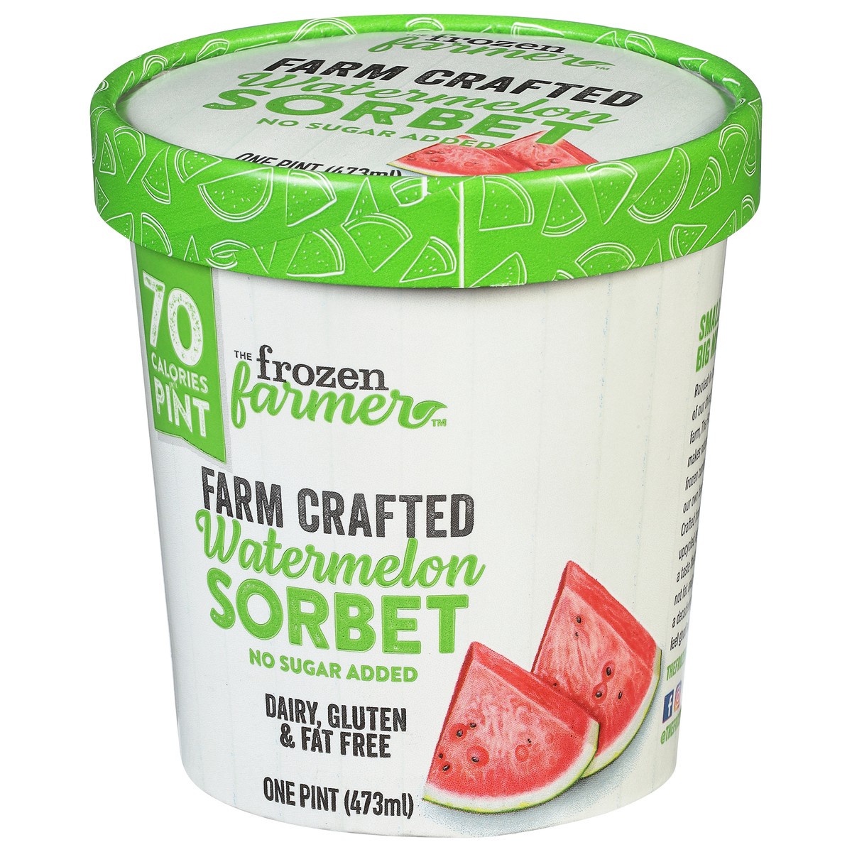 slide 2 of 9, The Frozen Farmer Farm Crafted Watermelon Sorbet 1 pt, 1 pint