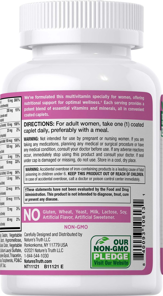 slide 6 of 6, Nature's Truth ABC Complete Women's Multivitamin, 100 ct