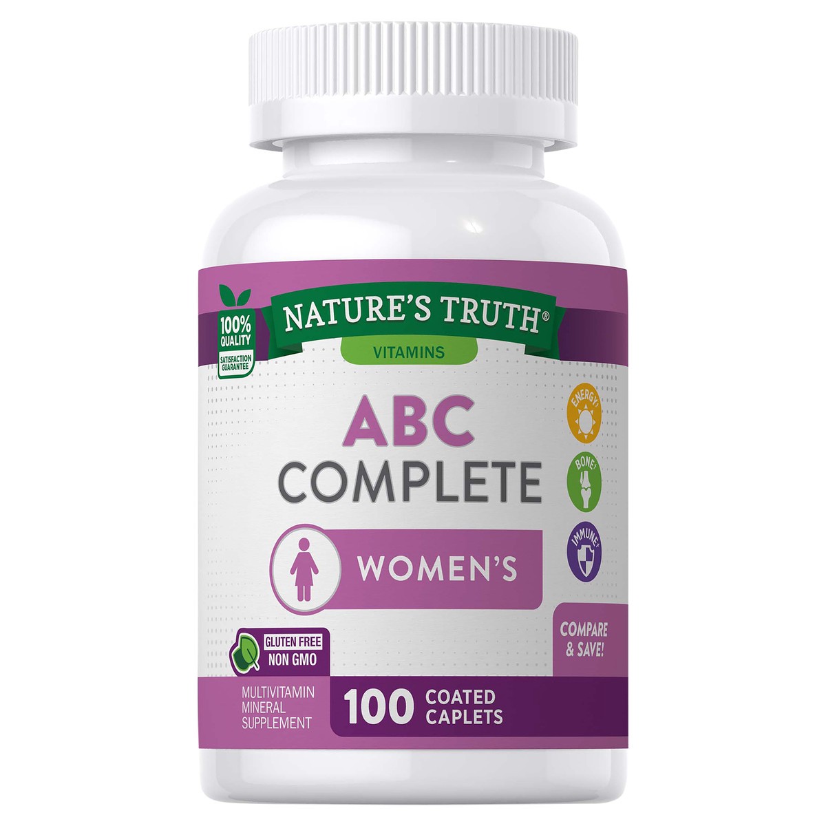 slide 5 of 6, Nature's Truth ABC Complete Women's Multivitamin, 100 ct
