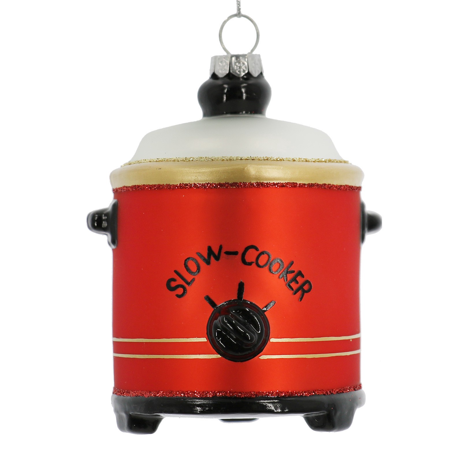 slide 4 of 4, 4.25" Slow Cooker Glass Ornament By Ashland, 4.25 in