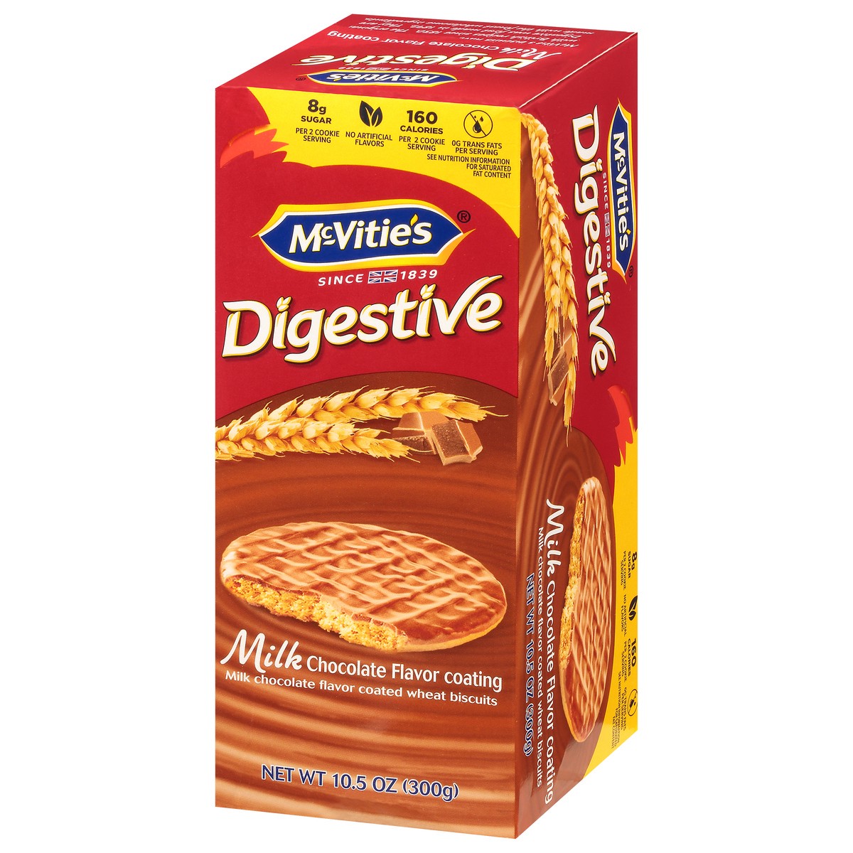 slide 3 of 9, McVitie's McVities Digestive Biscuits Wheat Milk Chocolate, 10.5 oz