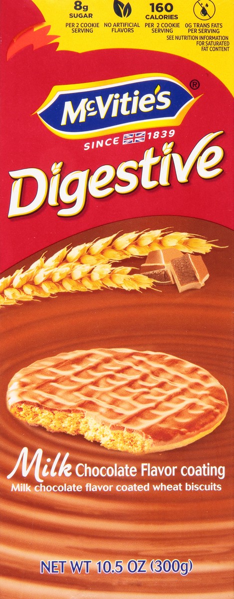 slide 6 of 9, McVitie's McVities Digestive Biscuits Wheat Milk Chocolate, 10.5 oz