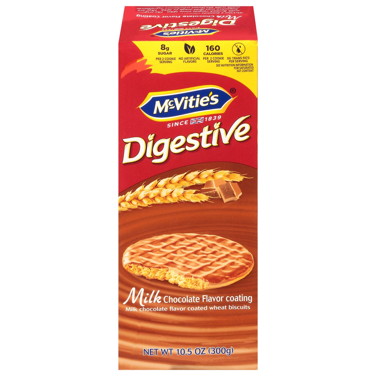 slide 1 of 9, McVitie's McVities Digestive Biscuits Wheat Milk Chocolate, 10.5 oz