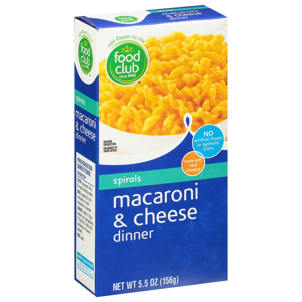 slide 5 of 9, Food Club Spirals Macaroni & Cheese Dinner 5.5 oz, 5.5 oz