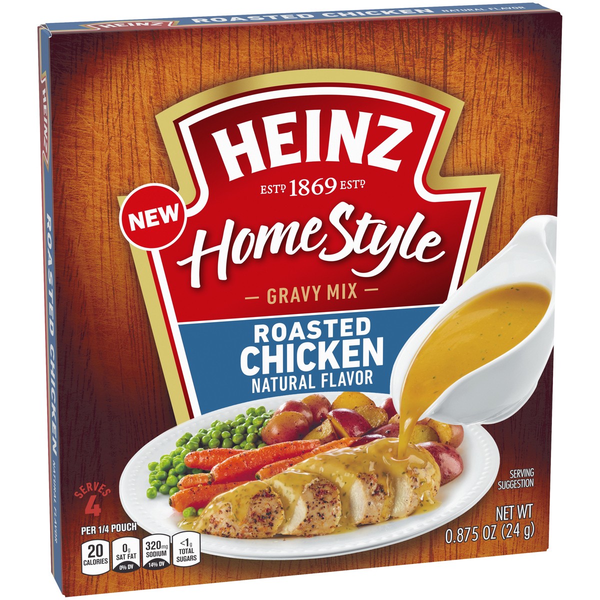 slide 8 of 9, Heinz Home Style Roasted Chicken Gravy Mix, 0.87 oz Box, 0.87 oz