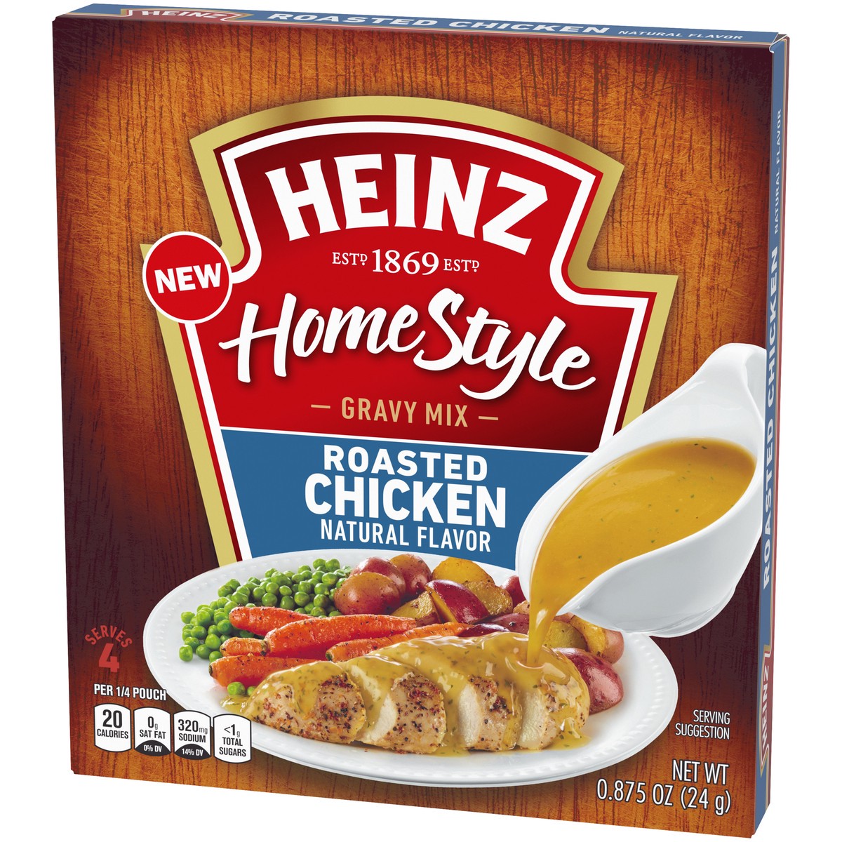 slide 7 of 9, Heinz Home Style Roasted Chicken Gravy Mix, 0.87 oz Box, 0.87 oz