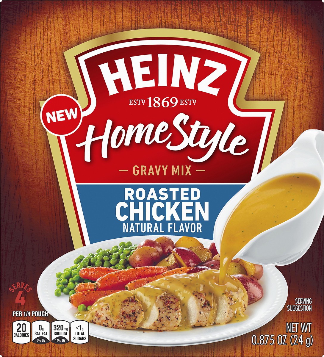 slide 9 of 9, Heinz Home Style Roasted Chicken Gravy Mix, 0.87 oz Box, 0.87 oz