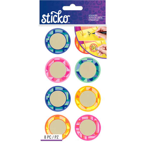 slide 1 of 1, Sticko Stickers Scratch Off Labels, 8 ct