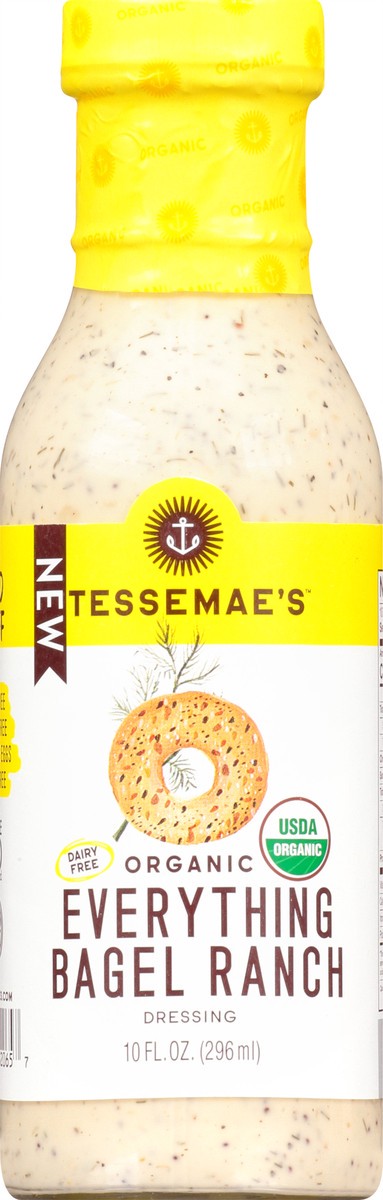 slide 1 of 12, Tessemae's Organic Everything Bagel Ranch Dressing 10 oz, 10 oz