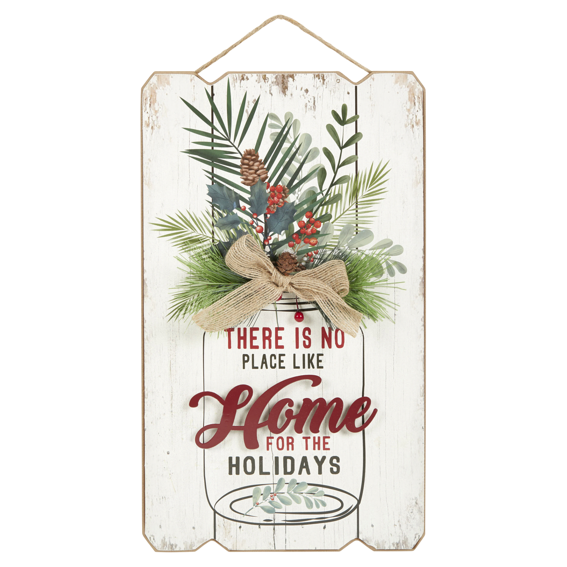 slide 1 of 1, December Home Wooden Home Wall Decor, 1 ct