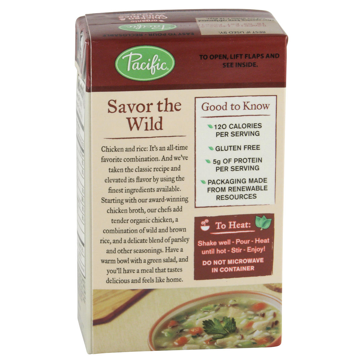 slide 2 of 9, Pacific Foods Organic Chicken & Wild Rice Soup, 17.6 oz