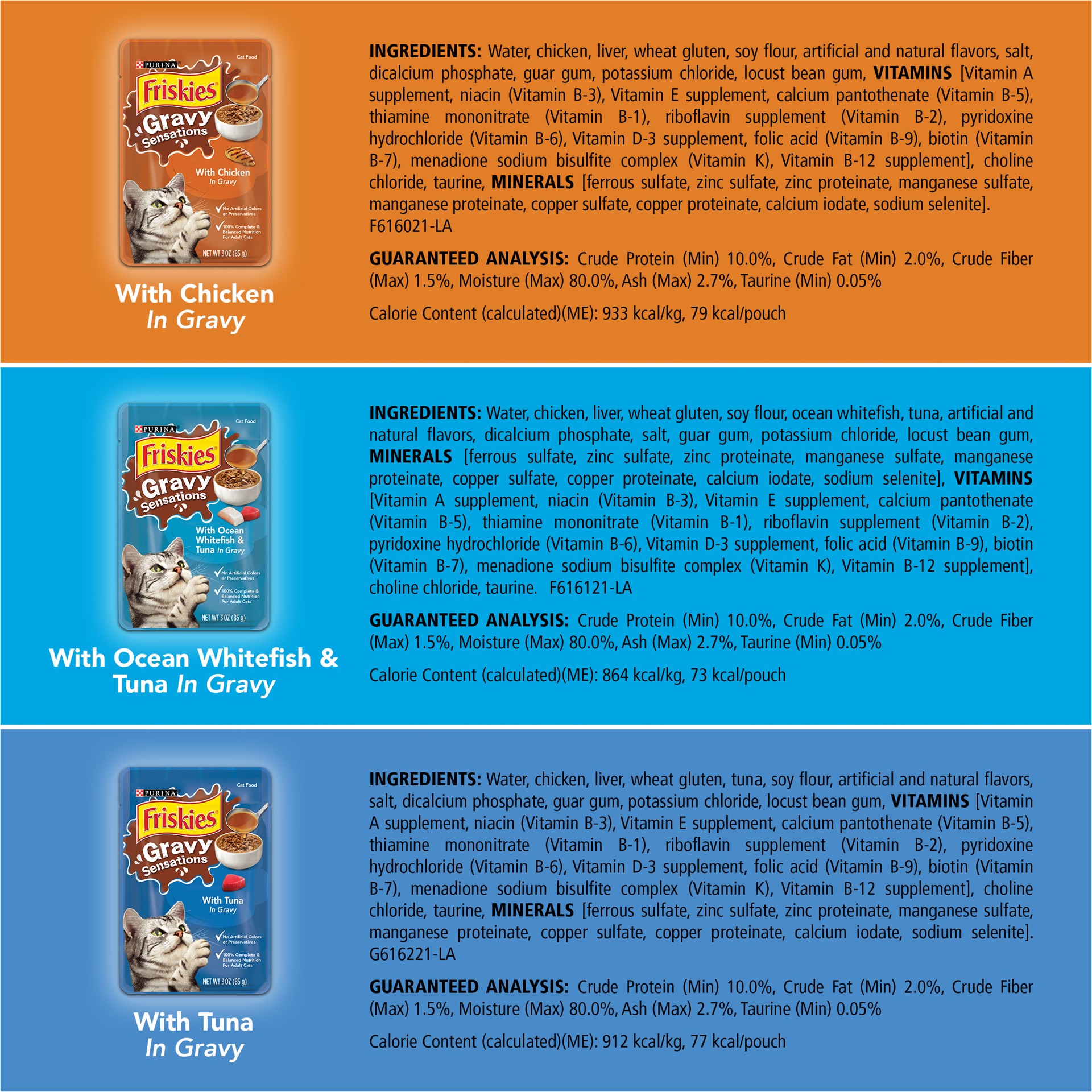 slide 4 of 7, Purina Friskies Gravy Wet Cat Food Variety Pack, Gravy Sensations Surfin' and Turfin' Pouches, 36 oz