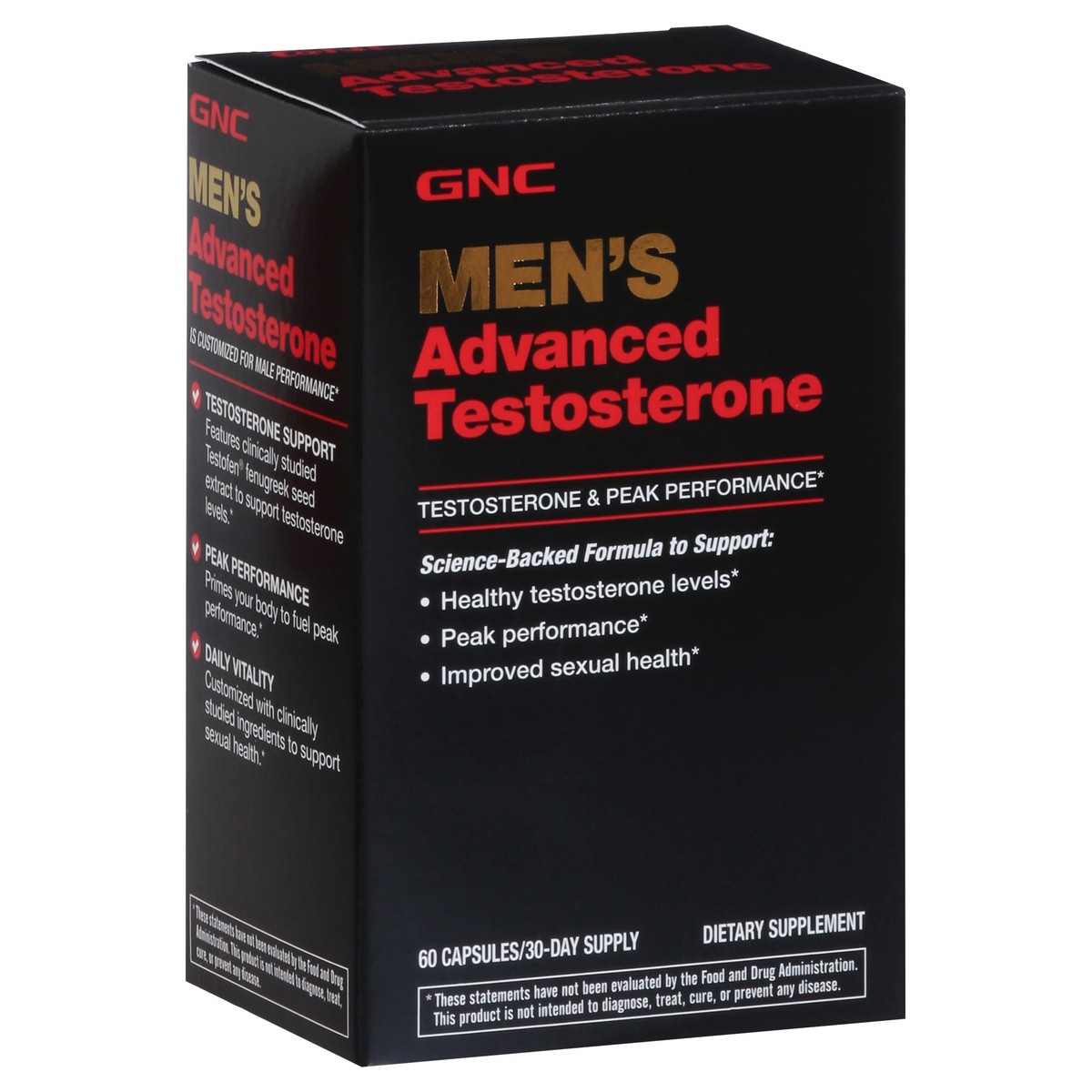 slide 2 of 9, Gnc Mens Adv Test, 60 ct