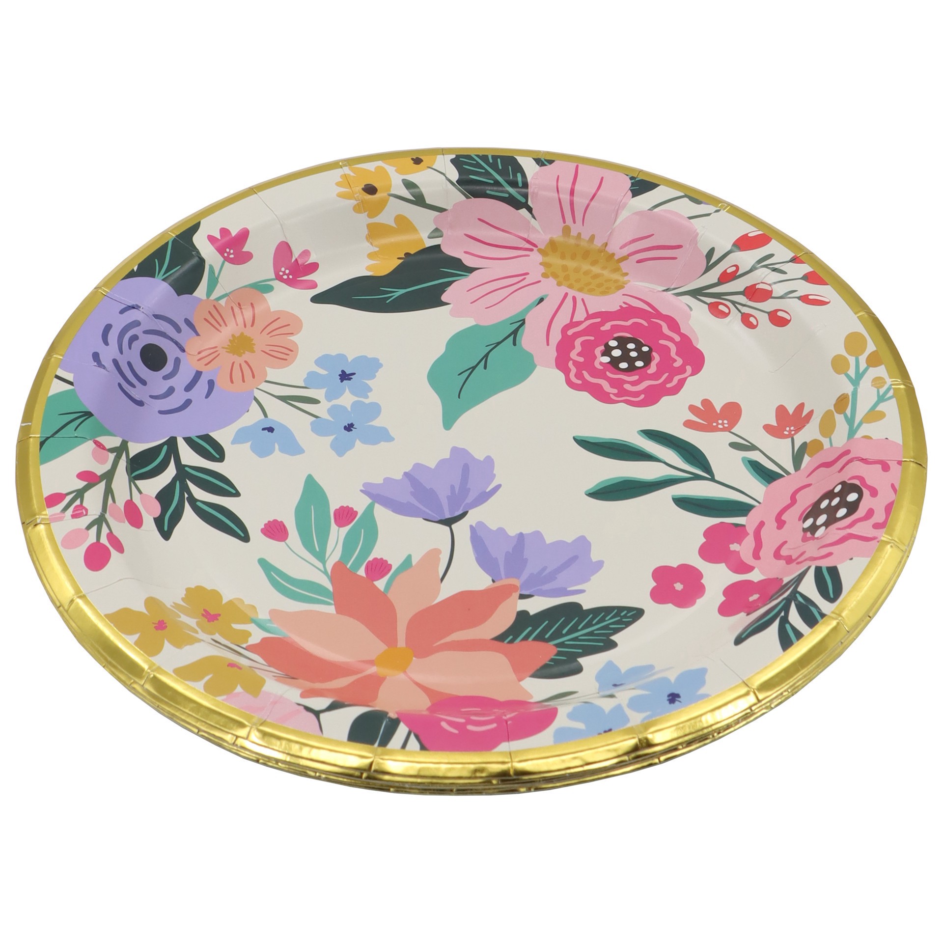 slide 2 of 2, 9" Flower Paper Dinner Plates, 8ct. By Celebrate It, 8 ct