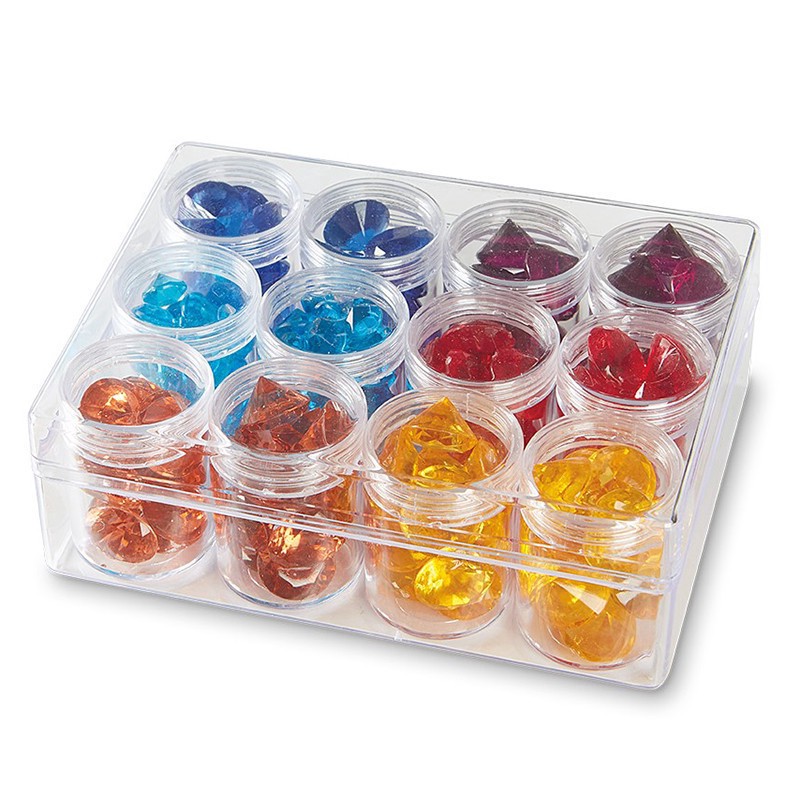 slide 4 of 4, 12 Jar Bead Organizer By Bead Landing, 6.2 in x 4.75 in x 2 in